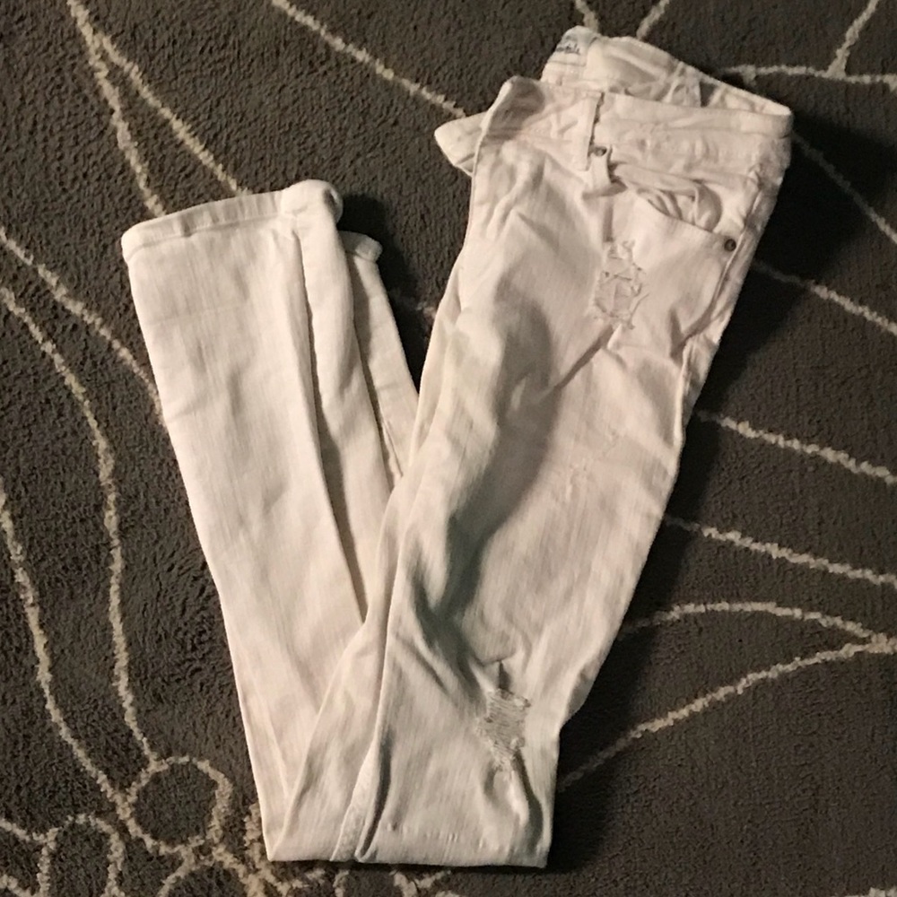White Ripped Pants